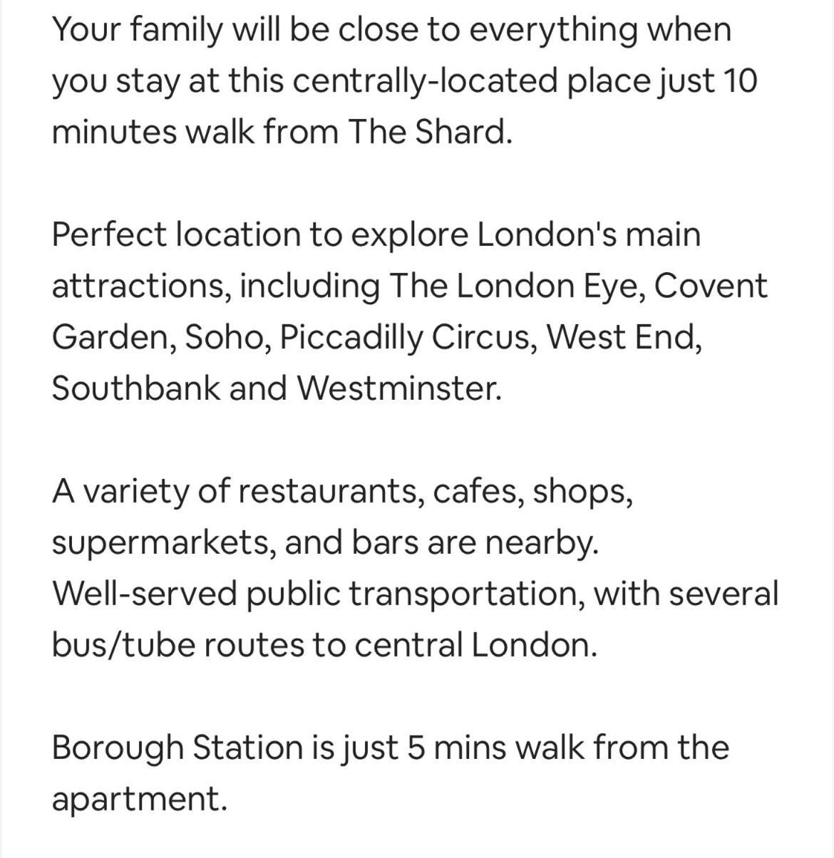 Апартаменты Aprt 10Mins Walk From The Shard! Лондон Экстерьер фото